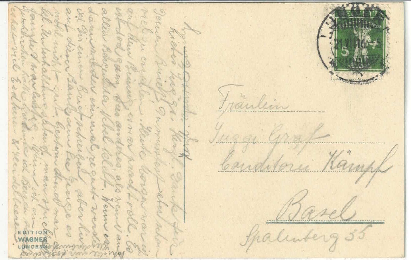Cartoline postali: Lungern - Bauernhof - Kinder - Litho – Usato da Ettingen venduto da Kartenplanet 1