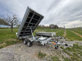 3 seiten kipper / bagger anhänger 3500 kg