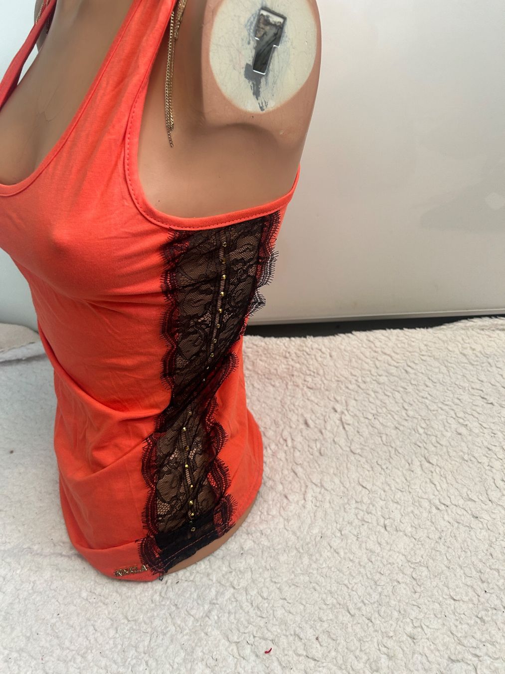 Top: Top TANKTOP mit Spitze Strass Perlen Destroyed Gr M NEU – Nuovo e nell'imballaggio originale da Regensdorf venduto da Spyke55 3