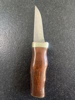 Messer Holzgriff Metallkappe kleine Klinge gebraucht