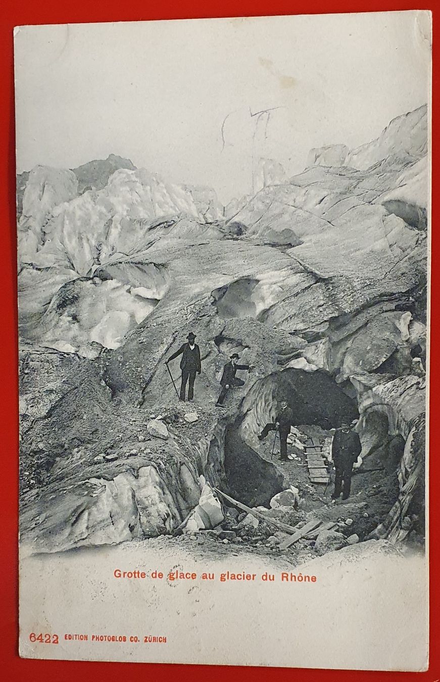 Cartoline postali: Eisgrotte am Rhonegletscher 1906 - belebt – Usato da Kreuzlingen venduto da Rschweiz1