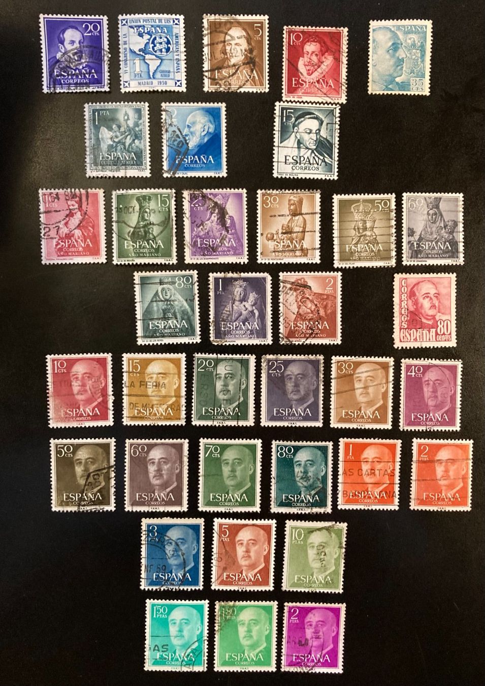 Tutti i francobolli: Lot Spanien (1950-1972), 134 Werte # – Usato da Hermetschwil-Staff venduto da Starbliggi