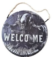 Alien Welcome - Holzschild  (neu/OVP)