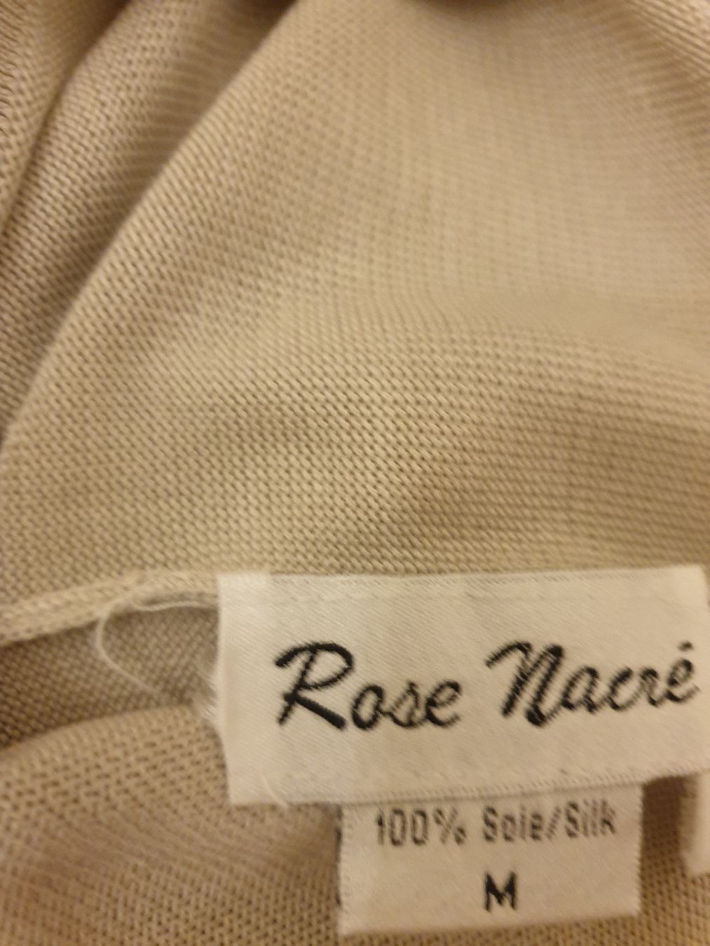 Top: Pull manche courte, S/36, soie, écru/gris très clair – Usato da Neuchâtel venduto da Verenas12 3