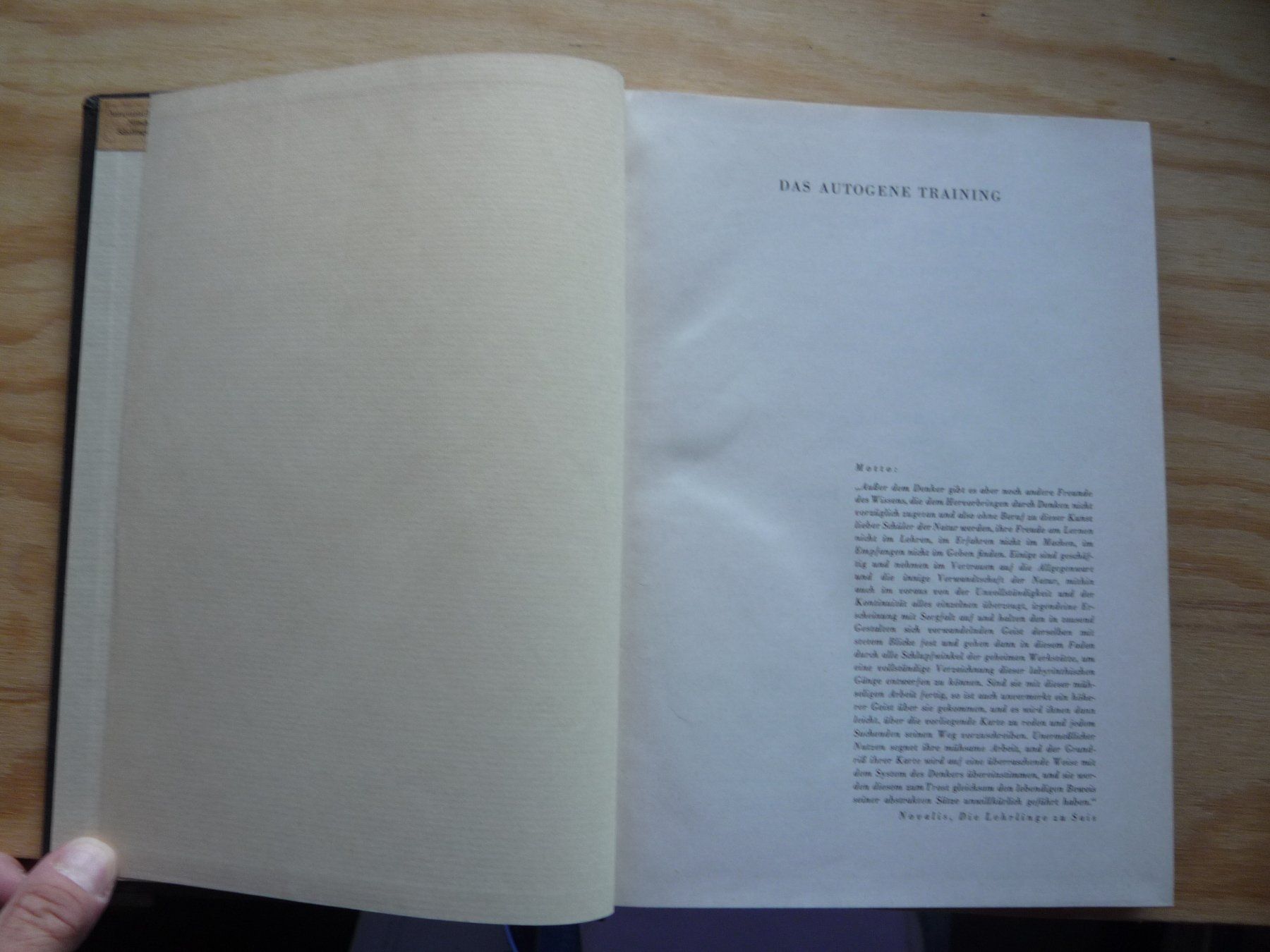 Bücher: Autogenes Training/Prof. J.H.Schultz/1953 – Gebraucht aus Rieden SG von Brockehuesli 1