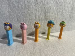Garfield PEZ Spender Set, 5 Stück, Vintage Sammlerstücke!