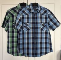 2 Stk Kurzarmhemd / Shirt Herren, Gr L, 100% Baumwolle