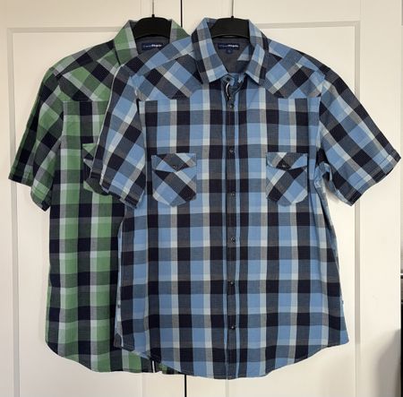 2 Stk Kurzarmhemd / Shirt Herren, Gr L, 100% Baumwolle