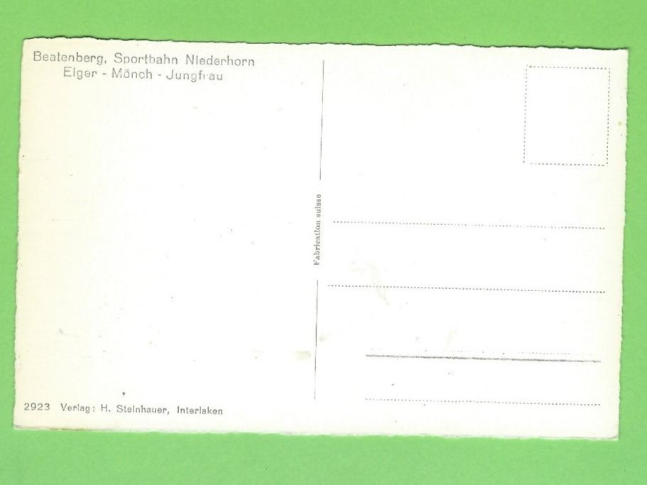 Cartoline postali: Beatenberg-Sportbahn Niederhorn – Usato da Zürich venduto da t24_de 1
