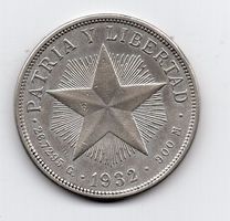 (1409) Kuba, 1932, 1 Peso, fast stgl, Silber