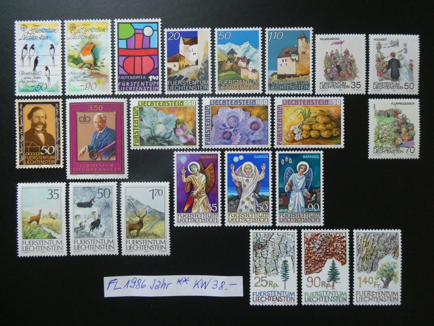 Alle Briefmarken: FL 1986 Jahr postfrisch zu 10% Katalog!! – Gebraucht aus Lausen von Herbamare01