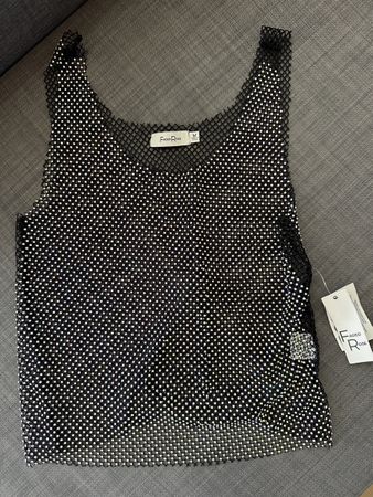 Top Faded Rose schwarz mit Glitzer Grösse M neu mit Etikett