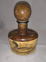 Carafe verre & cuir vintage