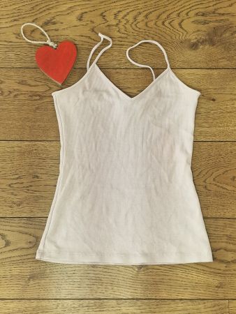 Damen Top H&M Basics gerippt beige Grösse S neuwertig