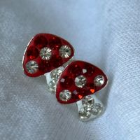 Silber 925 Pilz Ohrringe