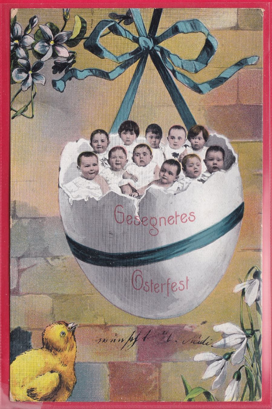 Ansichtskarten: GESEGNETES OSTERFEST, – Gebraucht aus Oberrieden von Gebirgsstelze