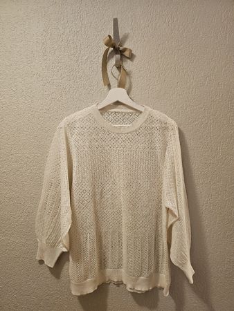 Sommerlicher C&A Strickpullover, creme - Grösse M