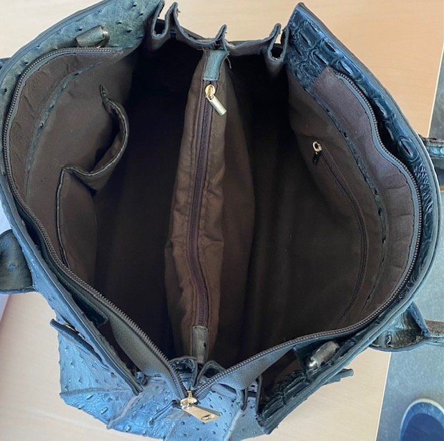 Taschen für Damen: Schicke Damenhandtasche Straussenleder Optik – Gebraucht aus Ergisch von July64 4