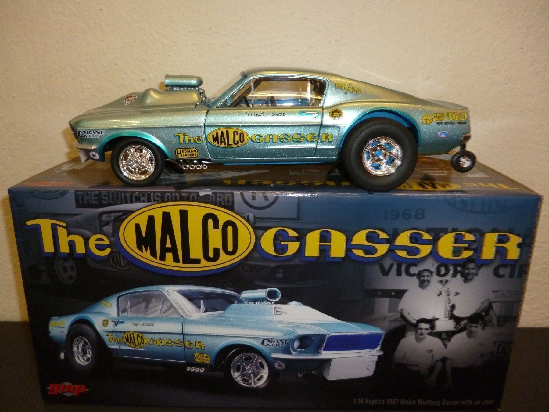 Ford Modellini d'auto: Ford Mustang 1969 "Gasser" 1:18 GMP – Nuovo e nell'imballaggio originale da Niederwil SG venduto da Kaicorner03