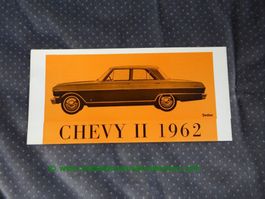 Chevrolet Chevy II 1962 Prospekt deutsch/französisch GM-Biel