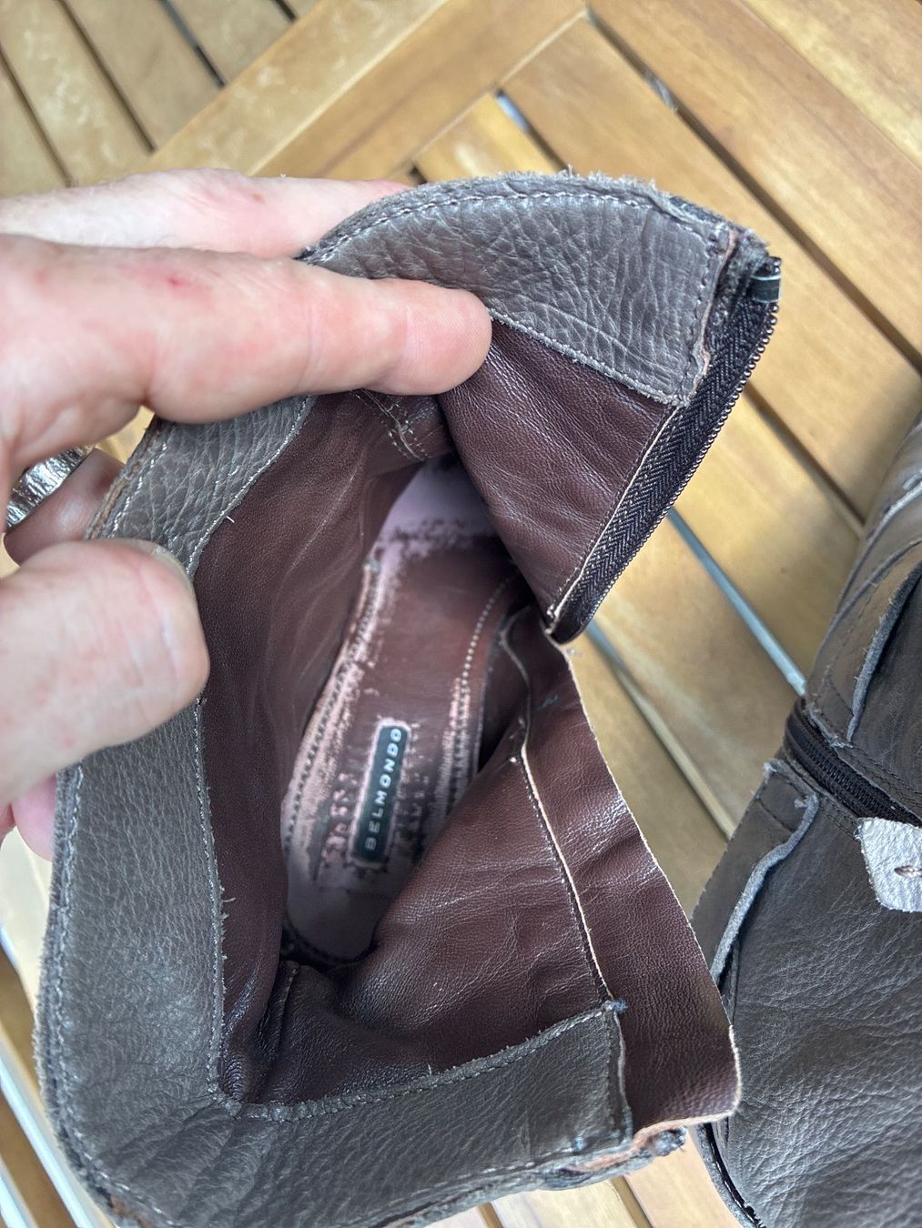 Damenschuhe: Stiefeletten Leder braun-grau Grösse 39 gebraucht – Gebraucht aus Guntershausen von Gloominati 3