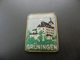 Altes Stoff Abzeichen 900 Jahre Grüningen 1938