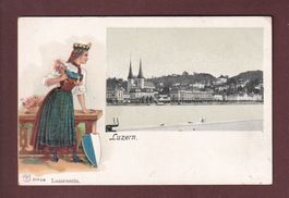 LUZERN - Luzernerin - 1908 Präge