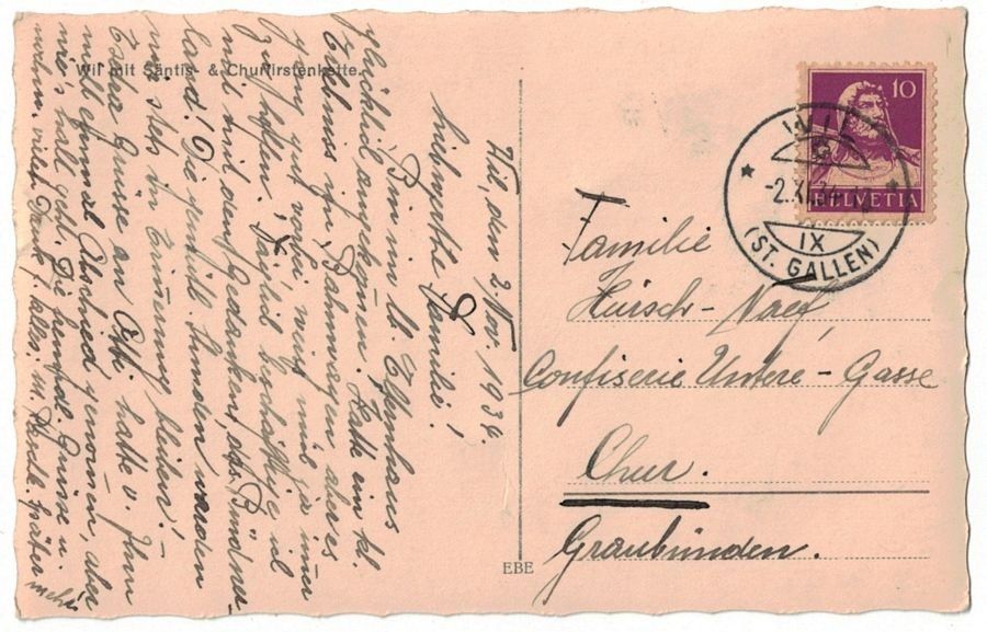 Cartoline postali: Wil SG, gelaufen 1934 – Usato da Frauenfeld venduto da POML 1