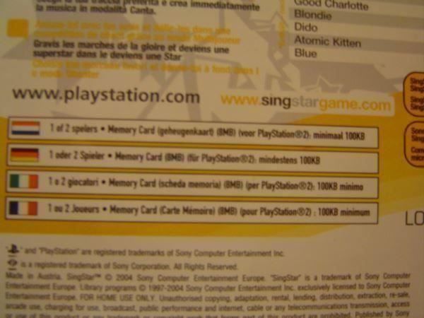 Sony Jeux: SINGSTAR - Ps2 -  Multilingual – D'occasion à Pambio Noranco par Pol69 3