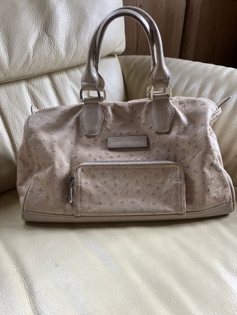 Longchamp Tasche „Legende“ aus Echtleder mit Straussenprint