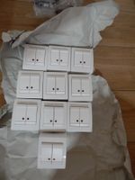 Aufputz Serienschalter mit Glimmlampen AP Weiss, 10 Stk, NEU