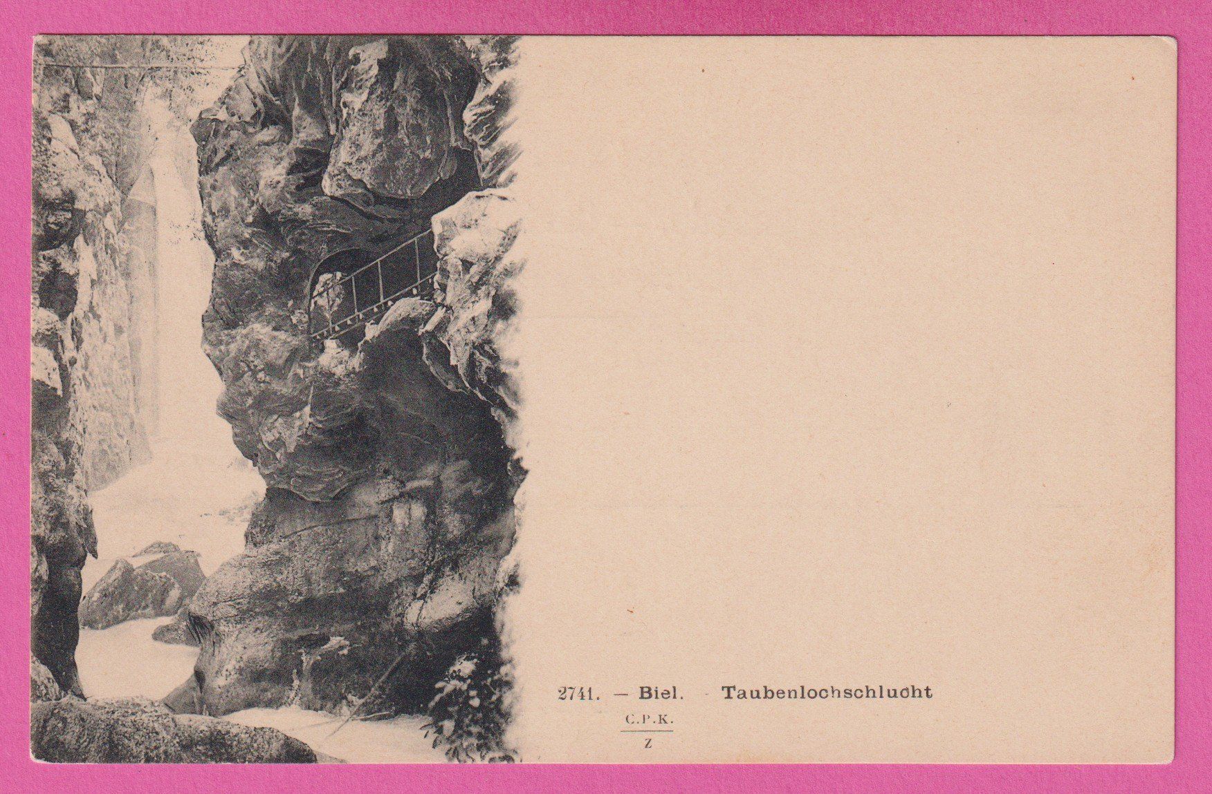 Cartoline postali: Biel Bienne Taubenlochschlucht – Usato da Einsiedeln venduto da dillie