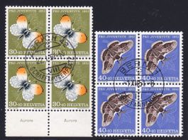 J141+142, 4er-Blocks mit ZT-Stempel