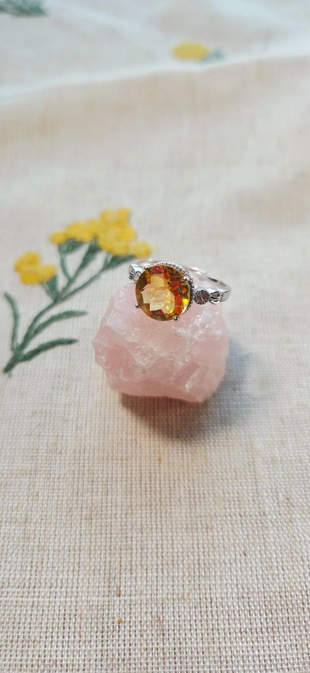 Anelli: NEW - S925 Citrine Ring (Adjustable) – Nuovo (secondo la descrizione) da Zürich venduto da cin_wcf6 4