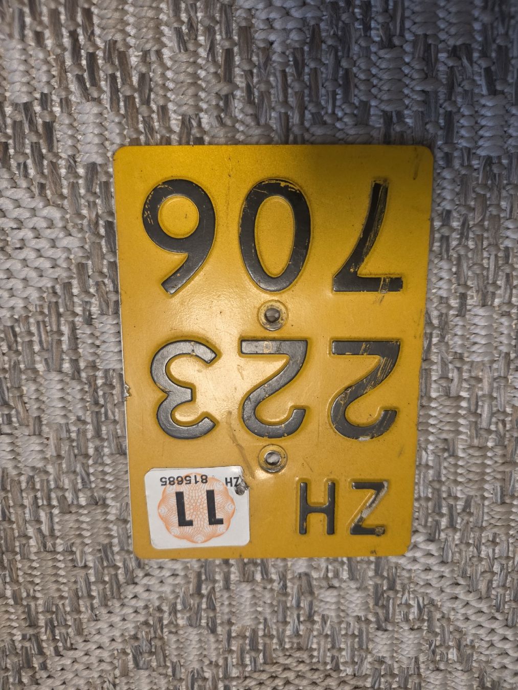 Insegne: Mofa Schild Nummernschild ZH 223 706 – Usato da Dorf venduto da Echo_Elements 1