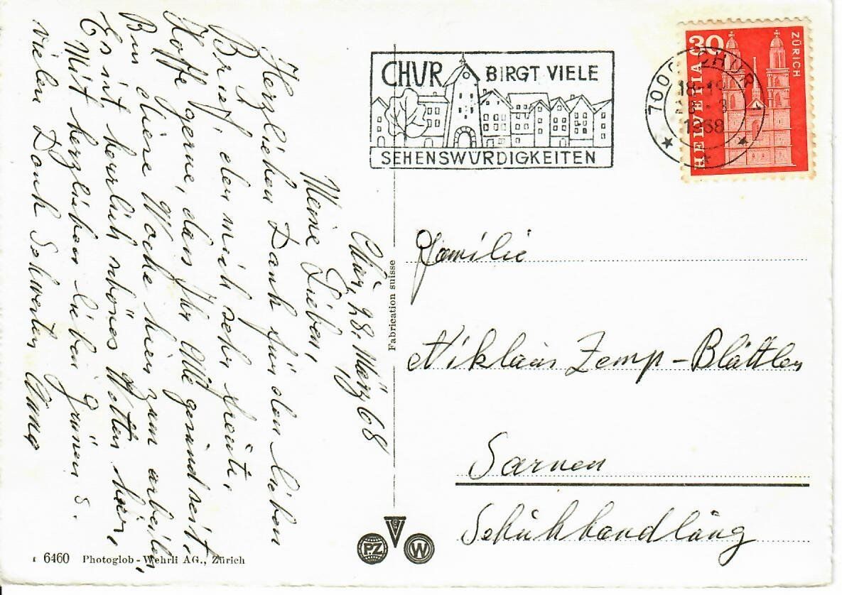 Cartes postales: Chur – D'occasion à Hochdorf par Ziegel-16 1