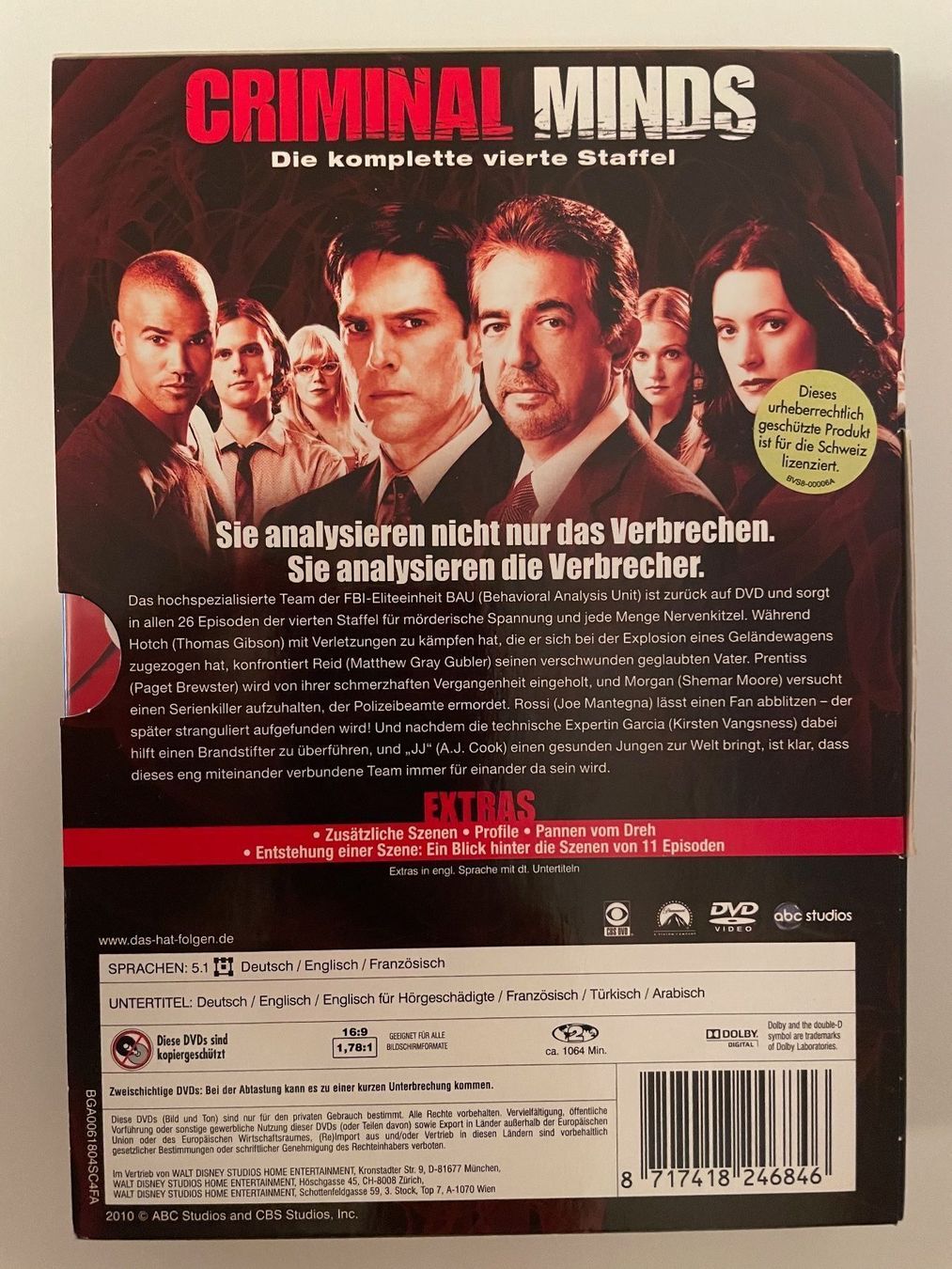 Tutti i DVDs: Criminal Minds - The Complete Fourth S 7 – Nuovo (secondo la descrizione) da Riehen venduto da M.S.DVD 3
