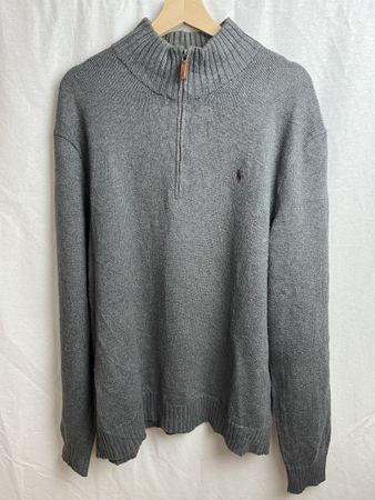 Quarter zip Ralph Lauren gris foncé taille L
