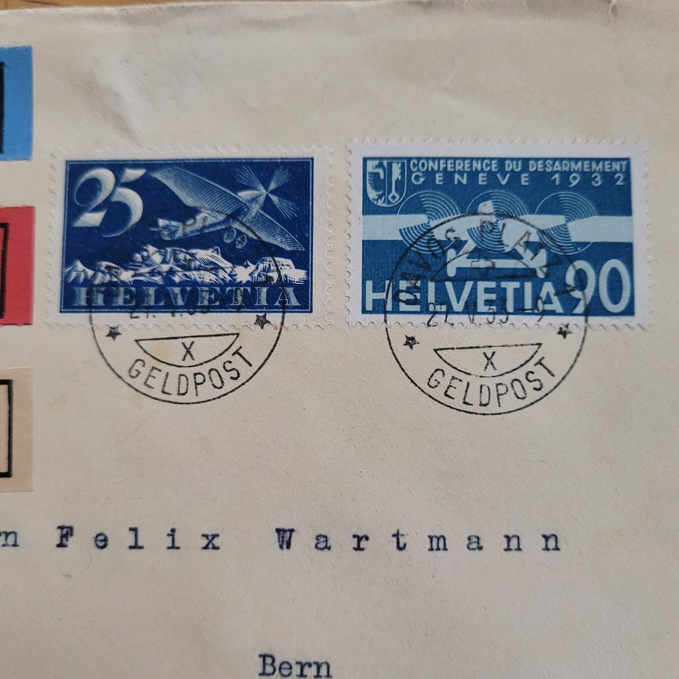 Tutti i francobolli: Luftpost Davos Platz 1933 Bern Express – Usato da Biel/Bienne venduto da Destockweb 1