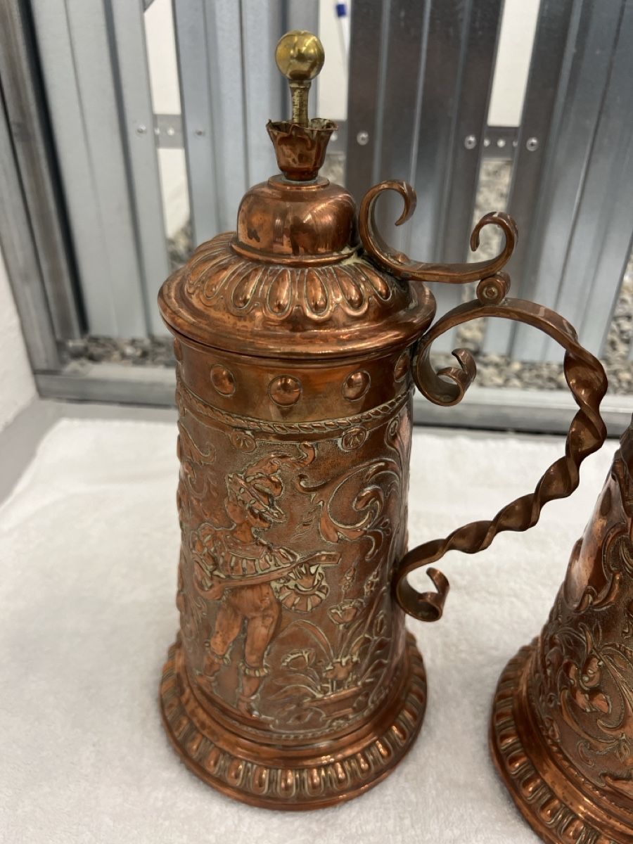 Tutte le decorazioni: Antike Bierkrüge aus Kupfer, wunderschöne Details! – Usato da Zürich venduto da Privat_13 2