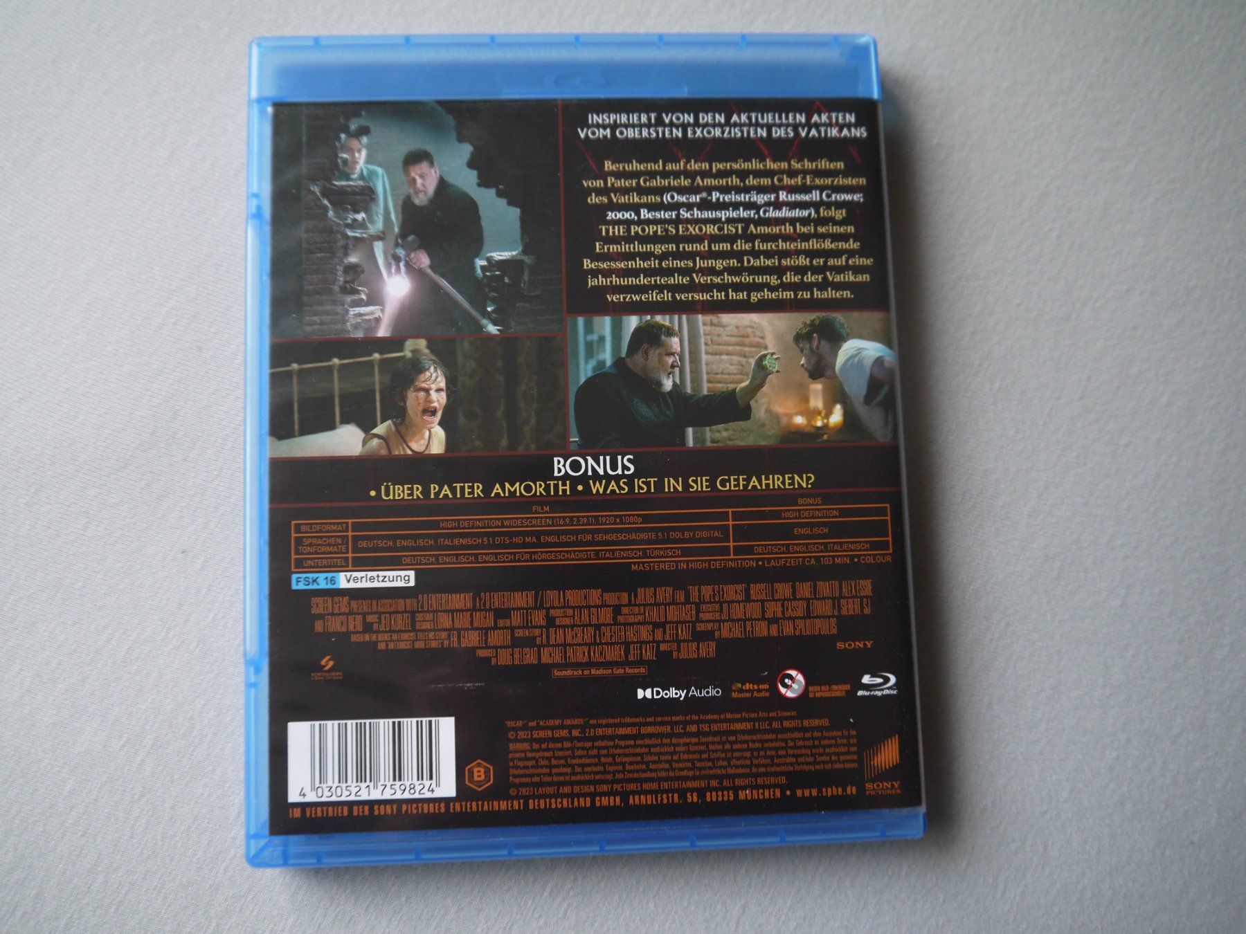 Tutti i DVDs: THE POPES EXORCIST - Russell CROWE – Usato da Hagendorn venduto da Blaf 1