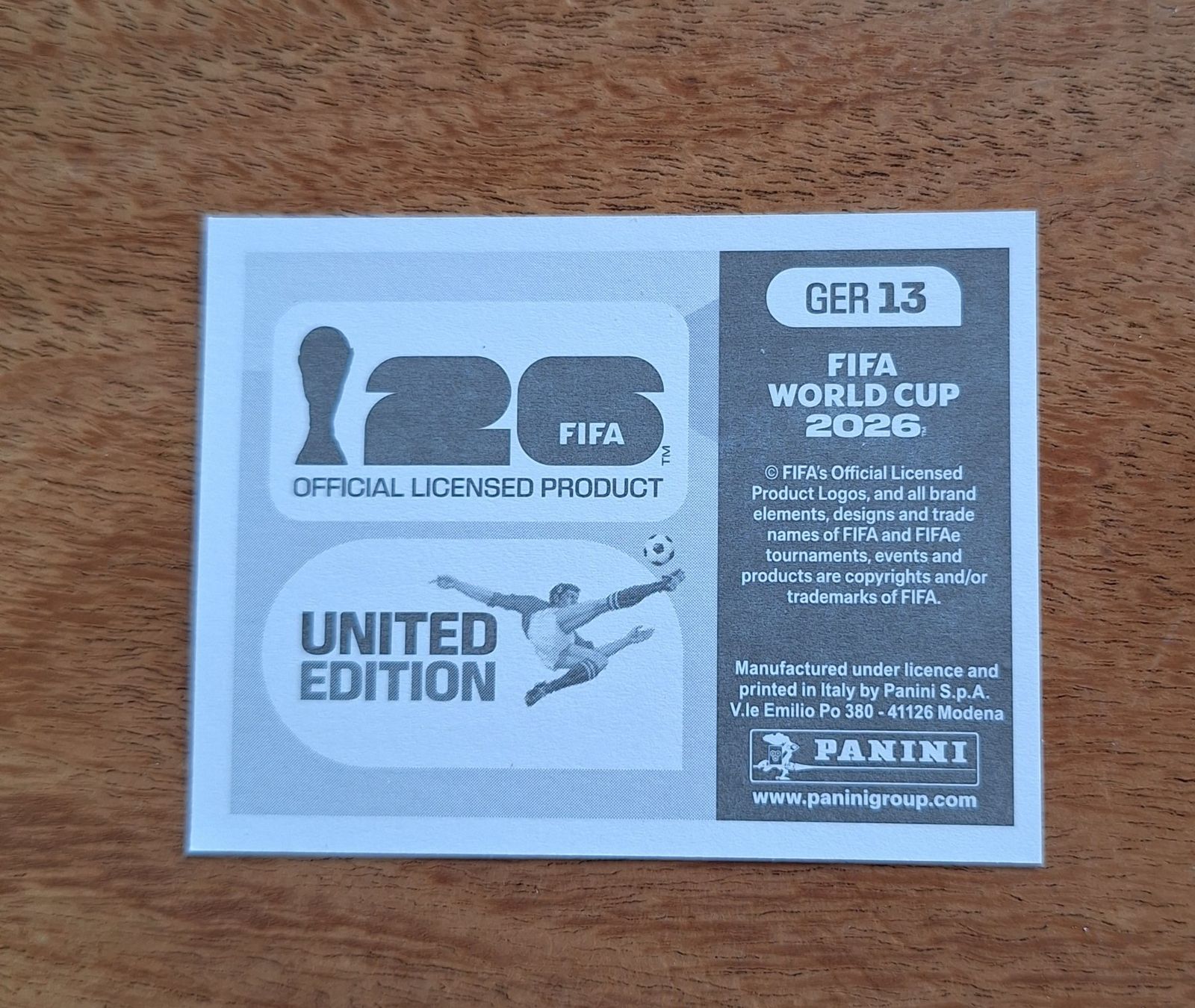 Panini Sammelbilder & Trading cards: Panini GER 13 – Neu (gemäss Beschreibung) aus Romanens von Crocette 1