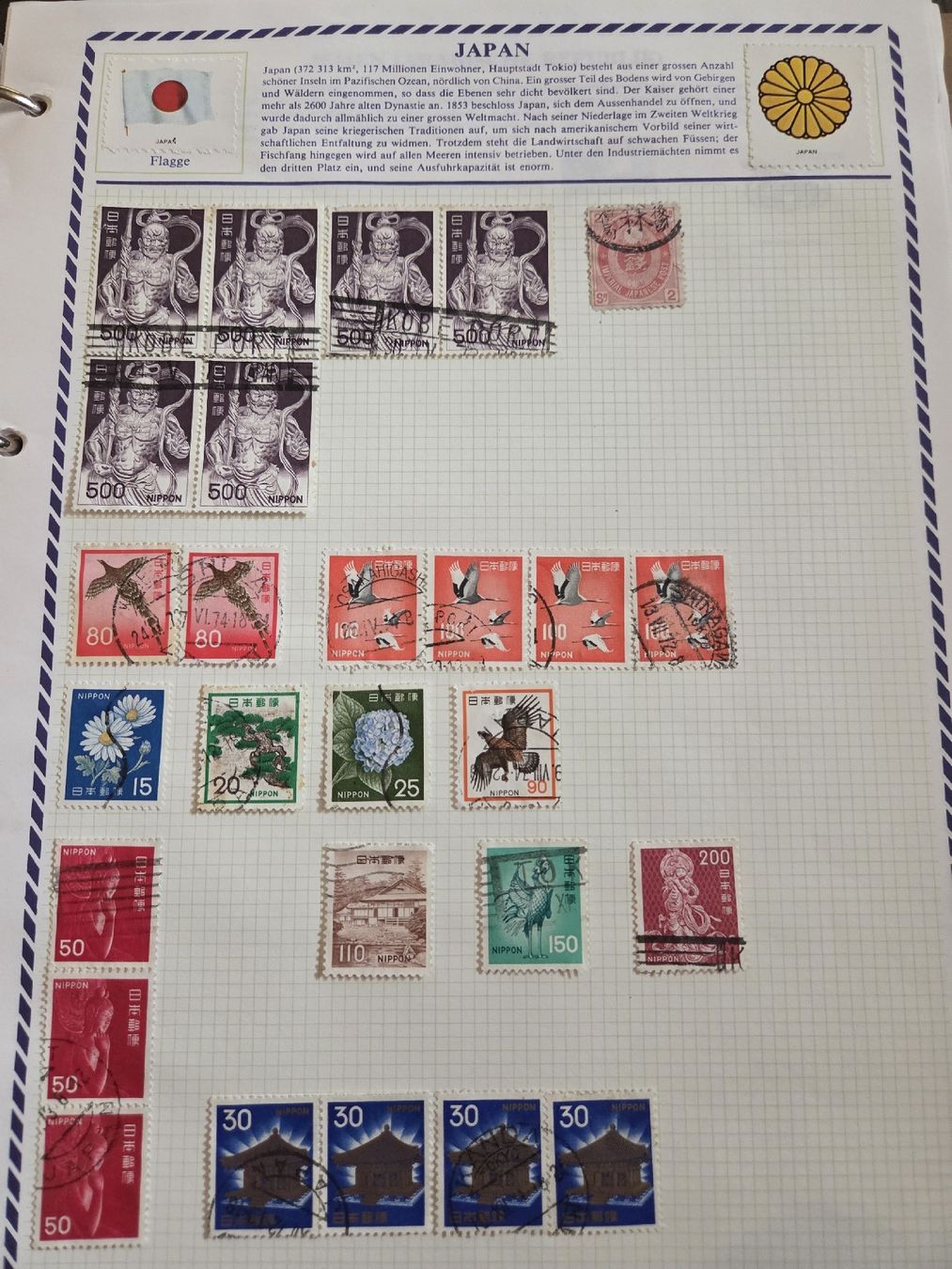 Alle Briefmarken: Exotische Briefmarken Japan – Gebraucht aus Riehen von str_2msn