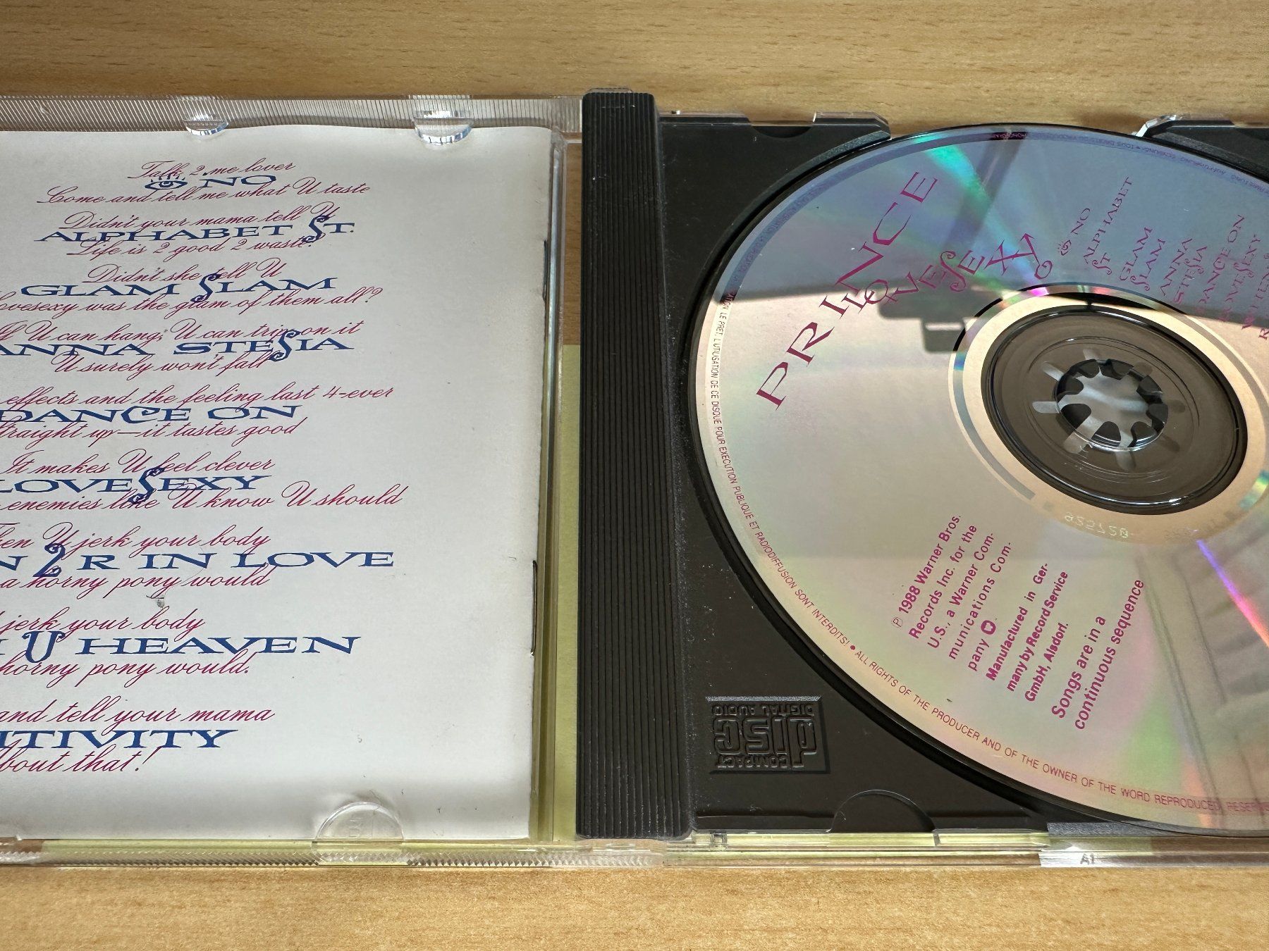 CD: Prince – Lovesexy – Usato da Rikon im Tösstal venduto da Alpenmutz 2