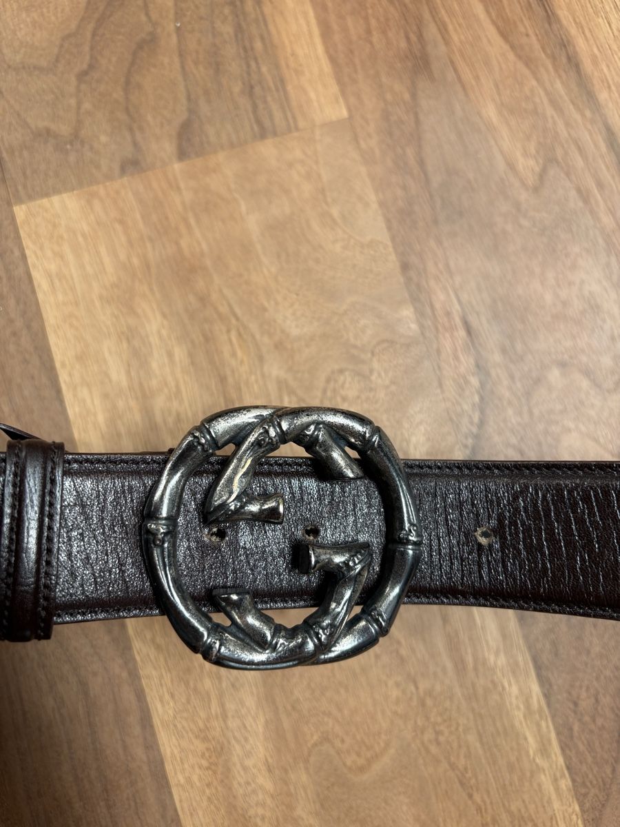 Gucci Cinture: Gucci GG Bamboo Gürtel dunkelbraun – Usato da Rüttenen venduto da Peace61 1