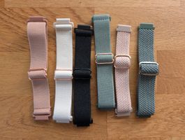 6 Schnellverstell Uhrenarmbänder 18 mm, neu