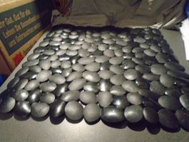 Badewannen / Dusch - Matte, Spirella, schwarz/Steinmuster