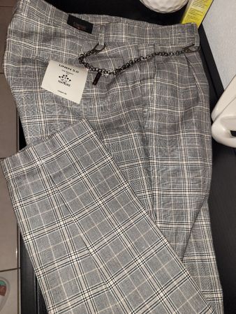 Neue Nakure Leinenhose Gr.48 Kariert mit Etikett Frühling