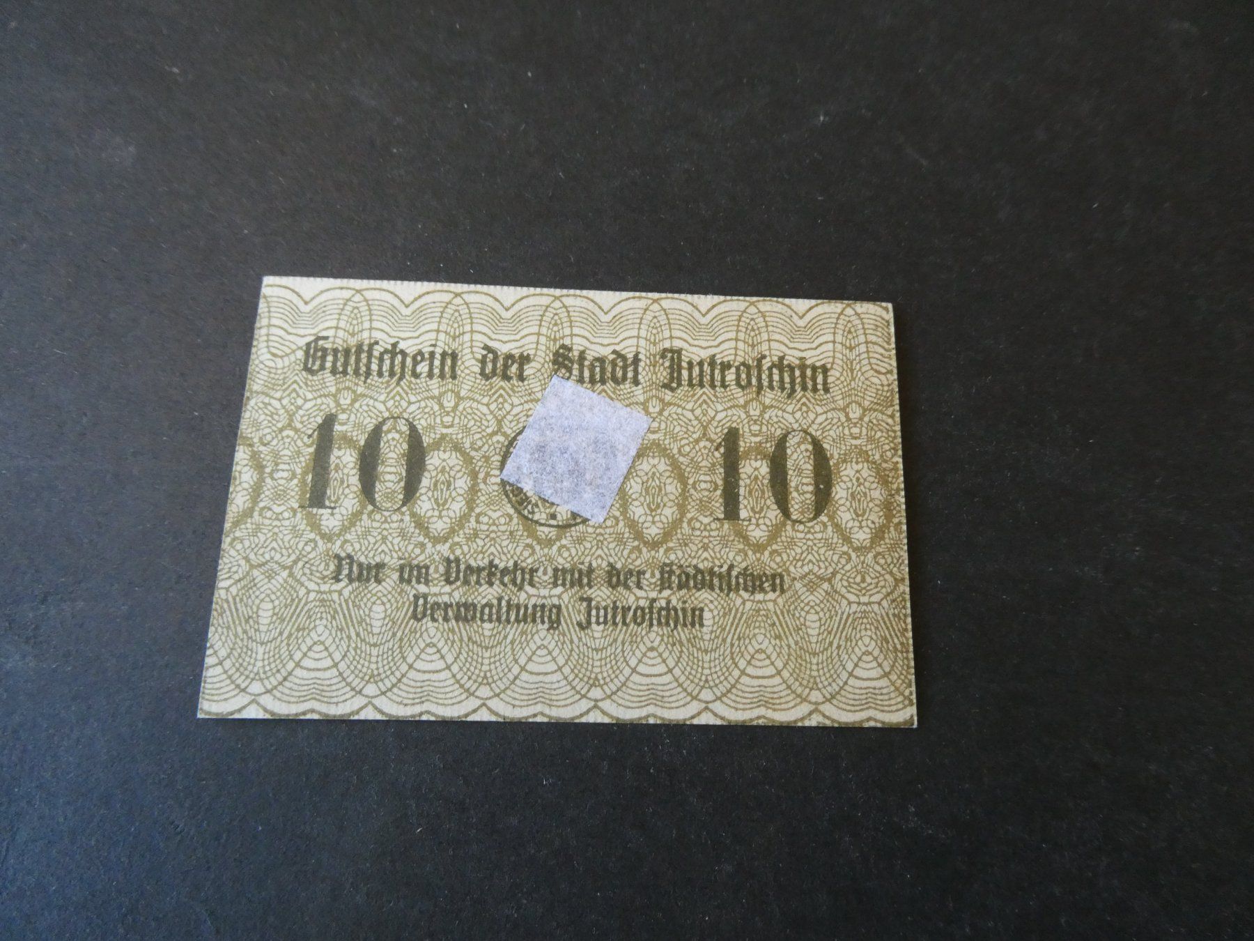 Banconote: Dt. Reich, Jutroschin - Notgeld – Usato da Hinterforst venduto da Rohusri 1