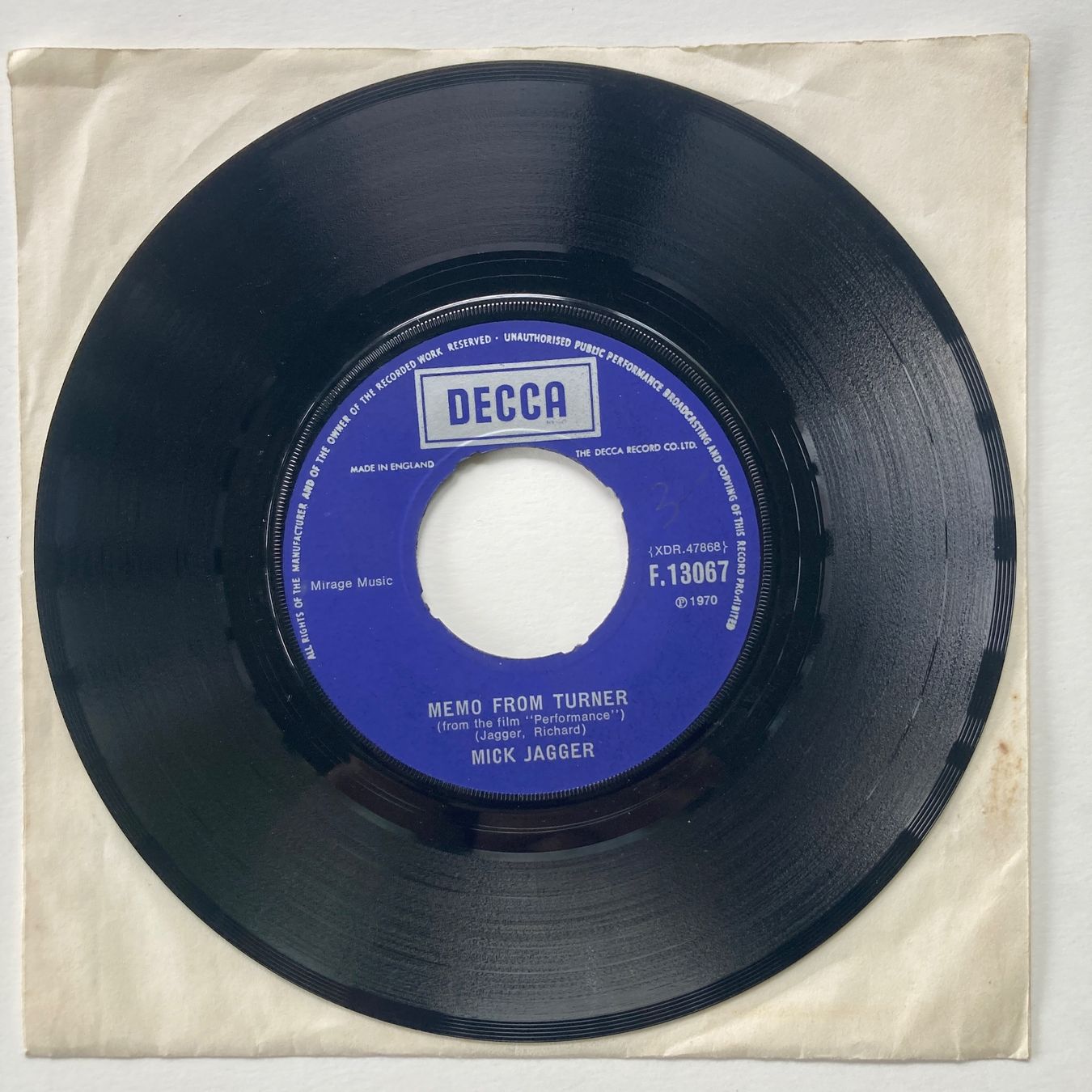 Dischi in vinile: MICK JAGGER, NATURAL MAGIC, SINGLE, 1970, ROCK – Usato da Thun venduto da estrol 1